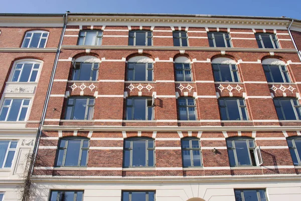 Facade Apartment Building Iwith Windows Center Copenhagen Denmark — Stock Photo, Image
