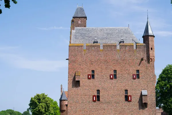 Château Médiéval Doornenburg Doornenburg Aux Pays Bas Avec Ciel Bleu — Photo