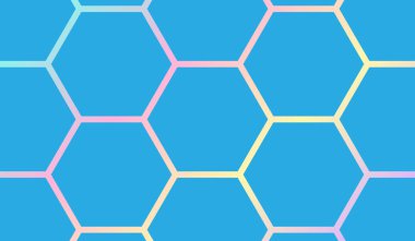 Mavi altıgen soyut arkaplan, bilim arkaplan,