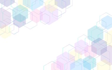Altıgen soyut arkaplan. Gradyan ve pastel renklerle altıgenler..
