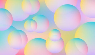 Soyut pastel baloncuk arka planı Işıkta parlayan kabarcıklar.