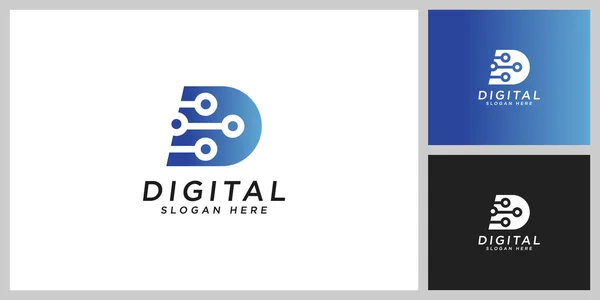 Инициалы Буква Цифровой Логотип Векторный Дизайн — стоковый вектор
