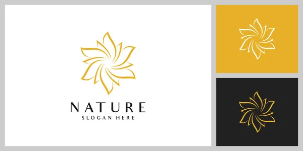 Blume Natur Logo Design Vorlage Vektor — Stockvektor
