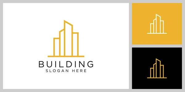 Modelo Design Logotipo Imobiliário Construção — Vetor de Stock