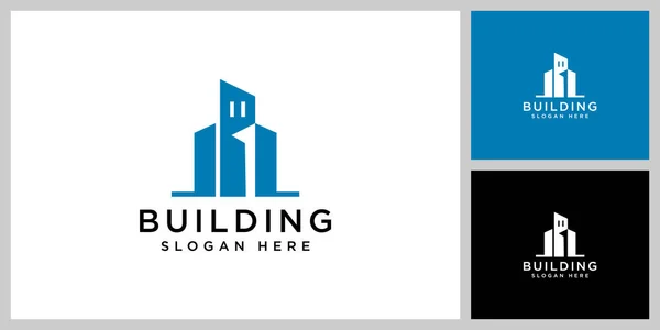 Дизайн Векторного Логотипа Здания — стоковый вектор