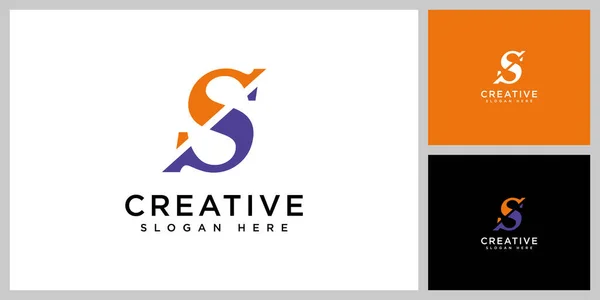 Lettre Initiale Logo Vectoriel Design Ligne Style — Image vectorielle