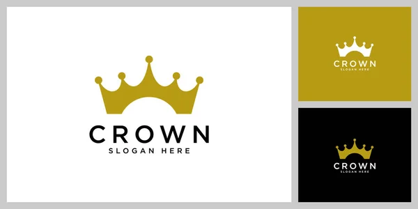 Kroon Logo Vector Ontwerp Sjabloon Stockillustratie