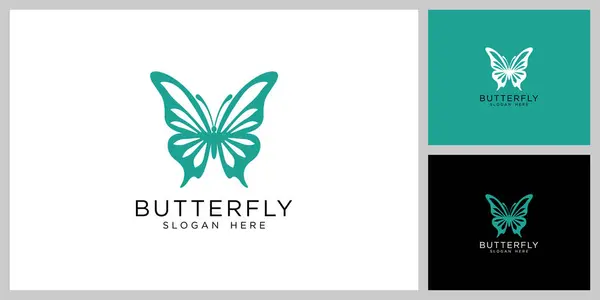 Motýlí Design Vektoru Loga Hmyzu Vektorová Grafika