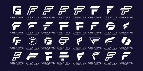Set Initial Letter Logo Design Template Icons Business Luxury Elegant Rechtenvrije Stockvectors