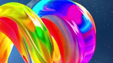 3D renkli girdap yapısı canlandırma