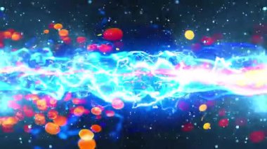 3D Yıldırım Güçlü Enerji Akımı canlandırma