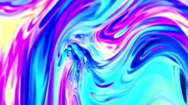 Psikedelik desenli, yanardöner holografik bir arkaplan.