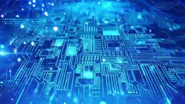 Teknoloji üzerine soyut dijital devre kartı