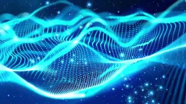 Mavi Dijital Dalga Tarayıcı Dinamik Hareketi