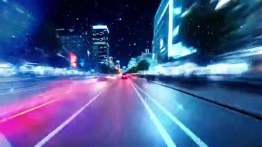 Gece Hızı Trafik Zamanı Şehir Yol Işığı