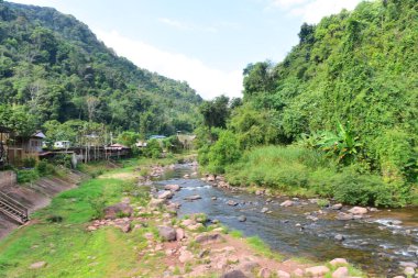 Nan Thailand December 26 2022 Sapan Village A village in the midst of a natural valley, good environment, a stream flows through the city.