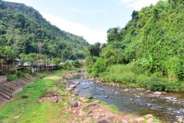 Nan Thailand December 26 2022 Sapan Village A village in the midst of a natural valley, good environment, a stream flows through the city.