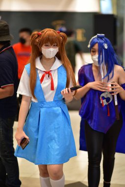 Rayong Thailand January 14 2023 Unidentified model  Cosplay activity .