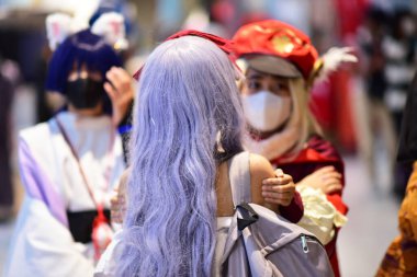 Rayong Thailand January 14 2023 Unidentified model  Cosplay activity .