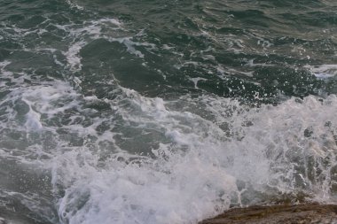 Rayong Tayland 11 Mart 2023 Rayong sahilinde kum ve mavi gökyüzü Rayong Tayland 'da bulut ile