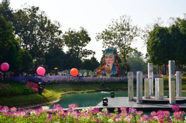 Chiang Rai Tayland 28 Aralık 2022 ASEAN Çiçek Festivali Chiang Rai 2022