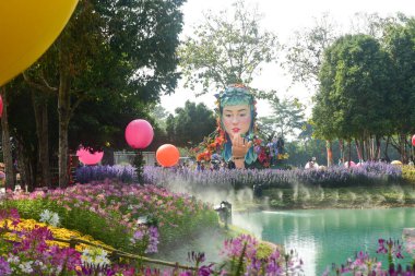 Chiang Rai Tayland 28 Aralık 2022 ASEAN Çiçek Festivali Chiang Rai 2022