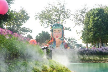 Chiang Rai Tayland 28 Aralık 2022 ASEAN Çiçek Festivali Chiang Rai 2022