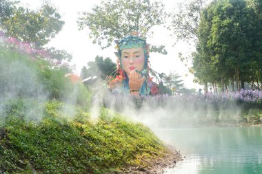 Chiang Rai Tayland 28 Aralık 2022 ASEAN Çiçek Festivali Chiang Rai 2022