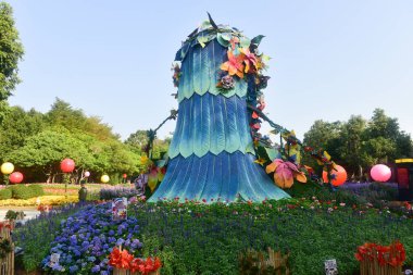 Chiang Rai Tayland 28 Aralık 2022 ASEAN Çiçek Festivali Chiang Rai 2022