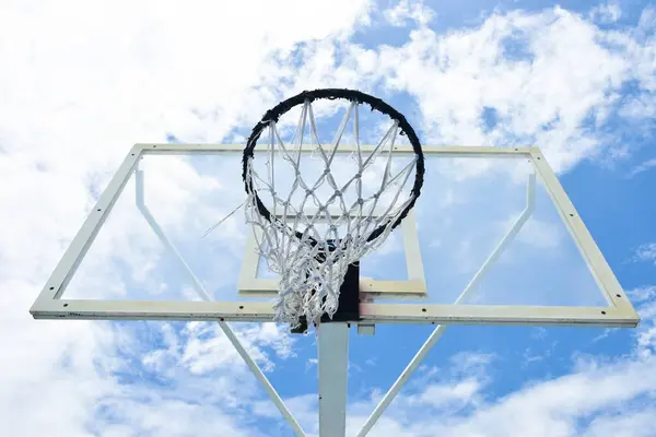 Basketball Court Blue Sky White Background Blue Sky Royalty Free Stock Images