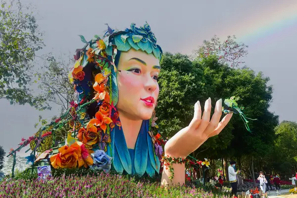 Chiang Rai Tayland 28 Aralık 2022 ASEAN Çiçek Festivali Chiang Rai 2022