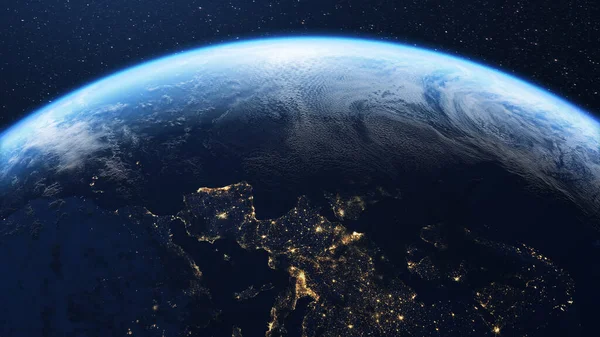 Dünya ve Avrupa uzaydan görünüyor