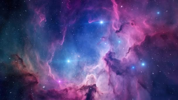Beautiful Nebula Deep Space — Stock Video