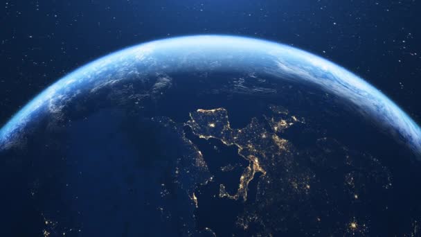 Evropa Země Viděné Vesmíru — Stock video