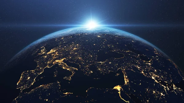 Avrupa ve Dünya gezegeni uzaydan görünüyor