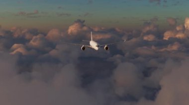 Gökyüzünde uçan bir jet