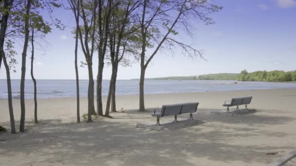 Ontario Krajina Jezero Slunečné Léto — Stock video