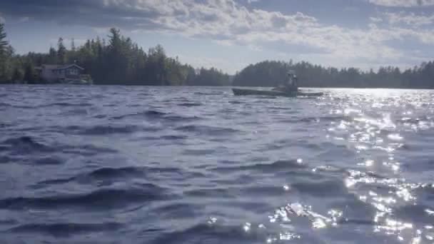 Οντάριο Εξοχή Λίμνη Καλοκαίρι — Αρχείο Βίντεο