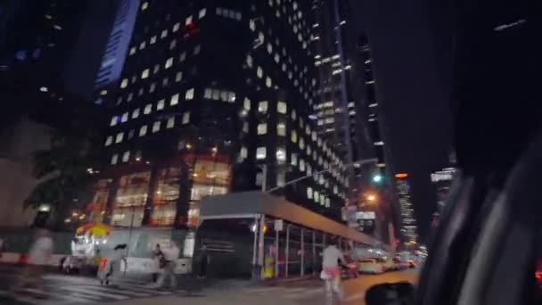 Видео Съемка Езды Машине Нью Йорке Летом — стоковое видео