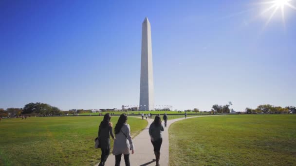 Washington Washington Monumento Segundo Plano — Vídeo de stock