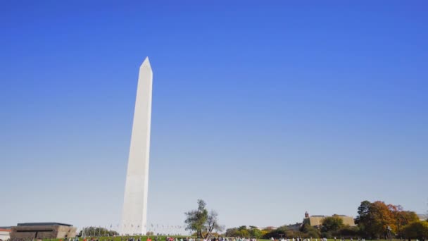 Waszyngton Waszyngton Pomnik Tle — Wideo stockowe
