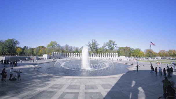 Video Ditembak Washington Dari Perang Dunia Dua Memorial — Stok Video