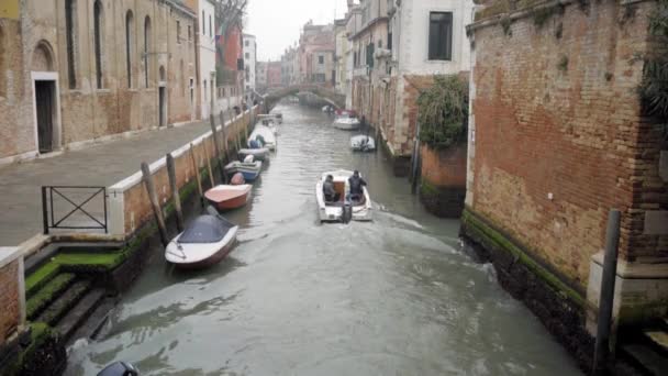 Blick Auf Venedig Italien Winter Hintergrund — Stockvideo