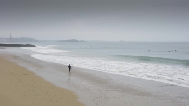 Udsigt Malo Frankrig Bretagne Vinteren – Stock-video