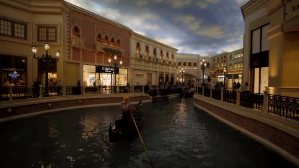 Лас Вегас Невада Las Vegas Venice Hotel Мировая Столица Развлечений — стоковое видео