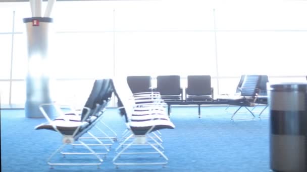 Airport Interior Empty Seats — Stock video
