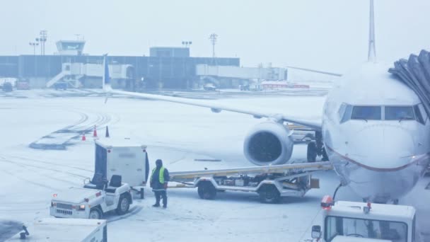 Vinter Flygplatsen Resa Video — Stockvideo