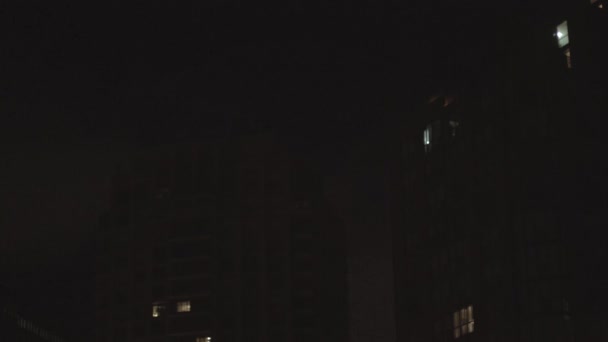 Illuminated Modern High Rise Buildings — Stock Video