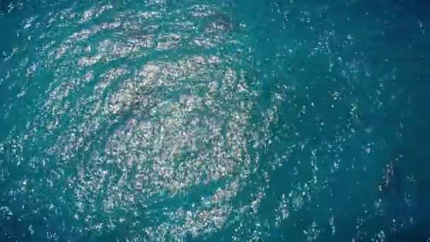 Luchtfoto Van Het Wateroppervlak Van Middellandse Zee Kreta Griekenland — Stockvideo