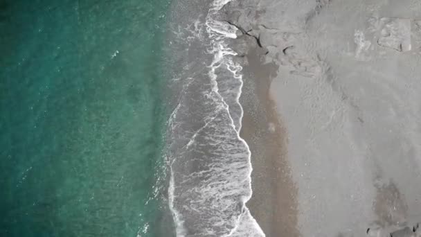 Αεροφωτογραφία Της Παραλίας Λιγρές Κρήτη — Αρχείο Βίντεο
